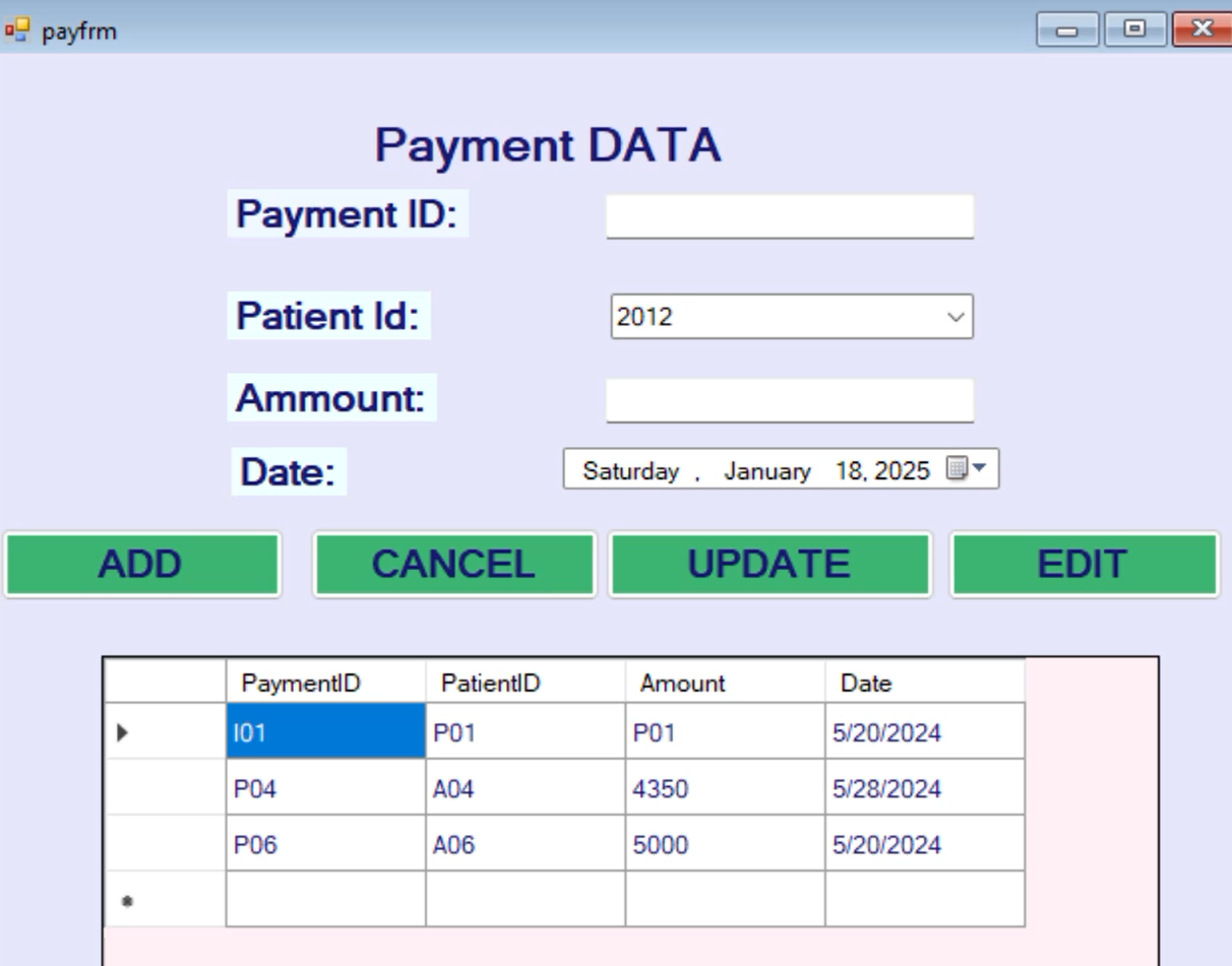 Hospital Management System Screenshot 2